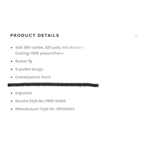 Free People Phoenix Coated Jeans Liquid Black NWT - Picture 2 of 16